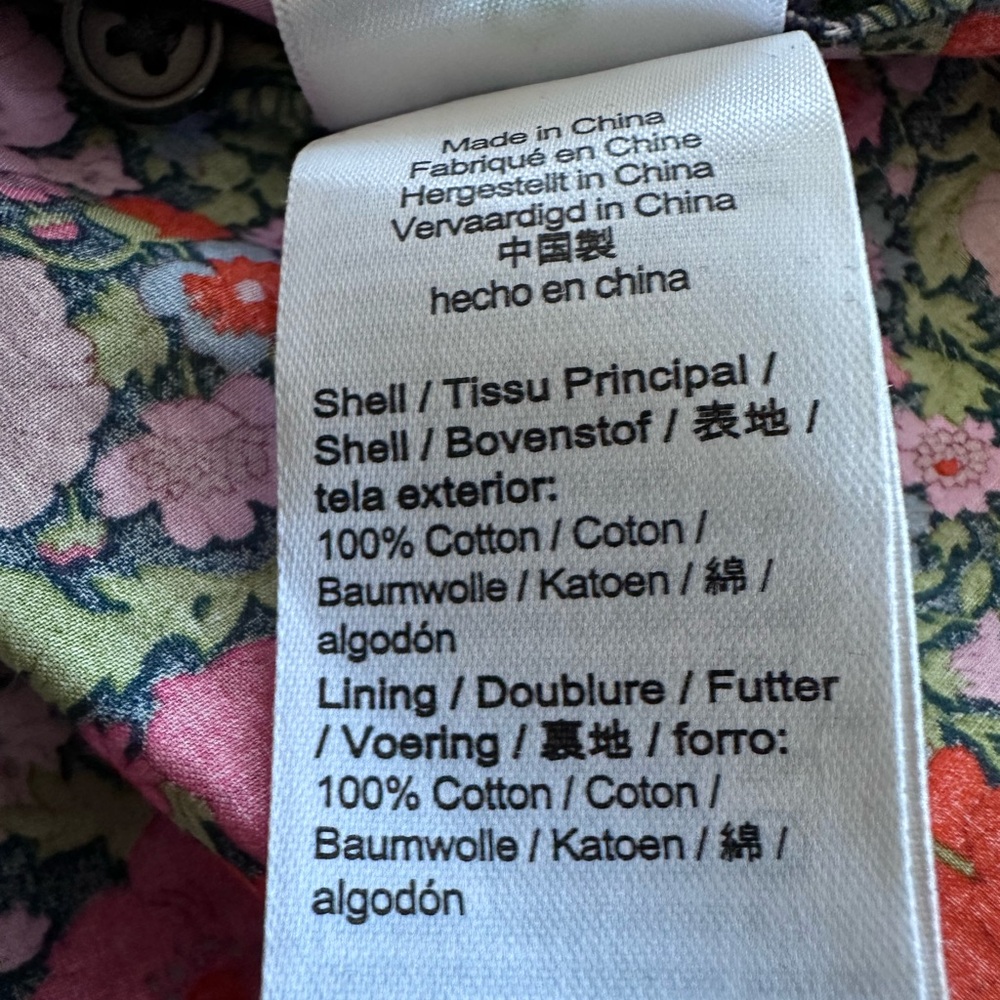 J. Crew Cinched-Waist Organic Cotton Dress Floral Liberty Meadow Song 12 NWOT - Picture 9 of 13